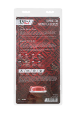 Вибратор Black&Red Monster Docus красный 20 см