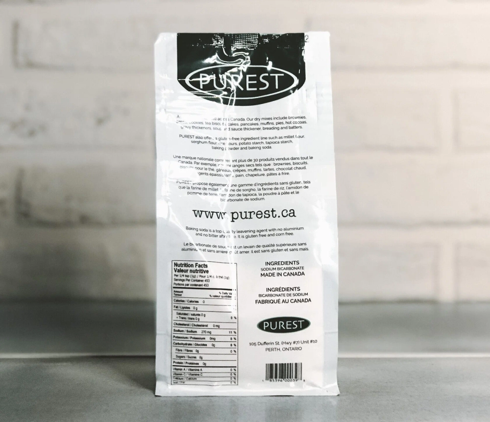 Сода Американская натуральная «Purest», Gluten Free, Aluminum Free, Allergen Free, Non GMO, Kosher, 453 г