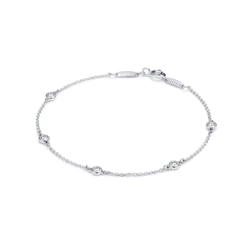 Браслет из серебра с бриллиантами по окружности , Tiffany 💎Yard 0.15ct В наличии