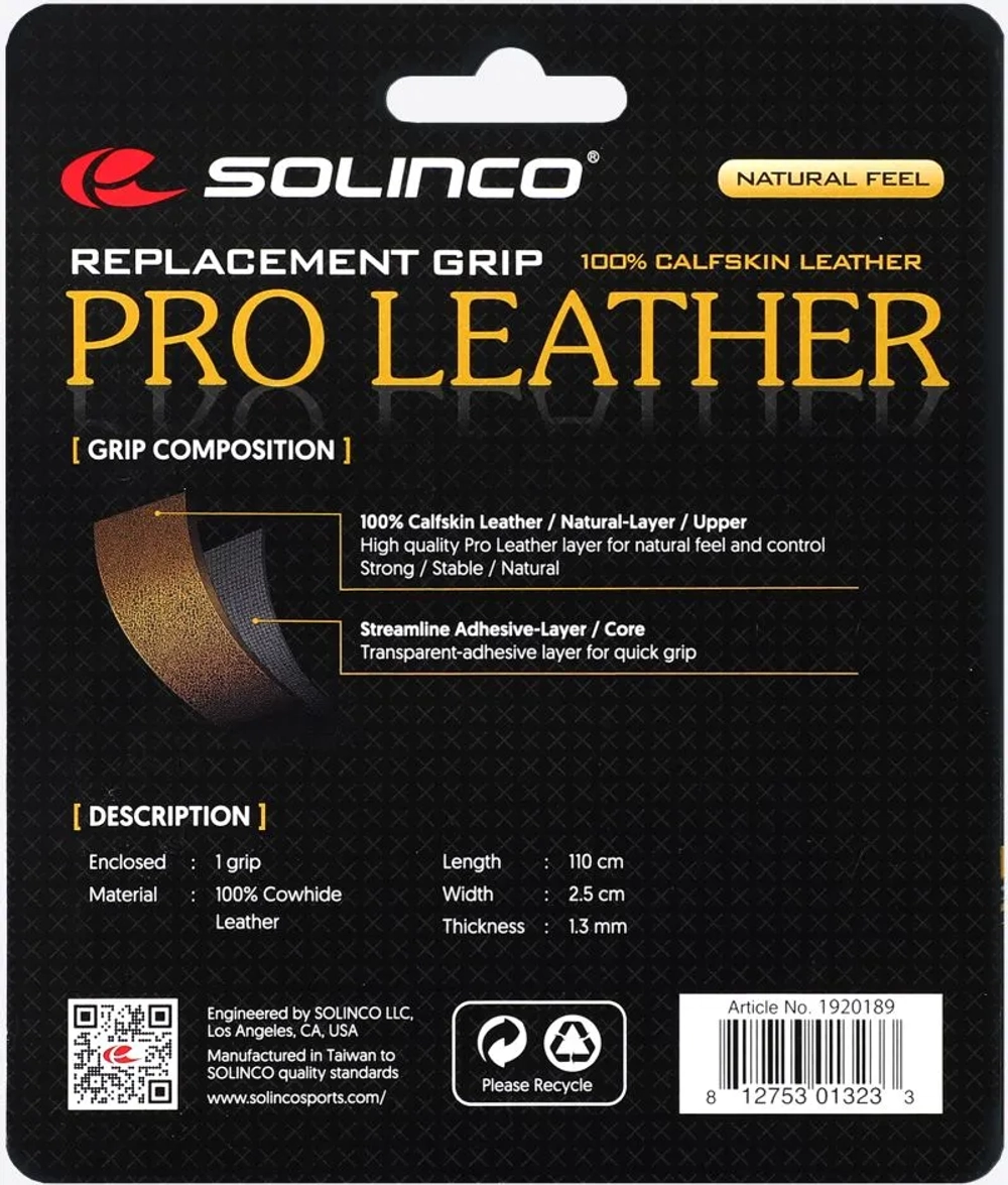 Базовая теннисная намотка Solinco Leather Grip 1P