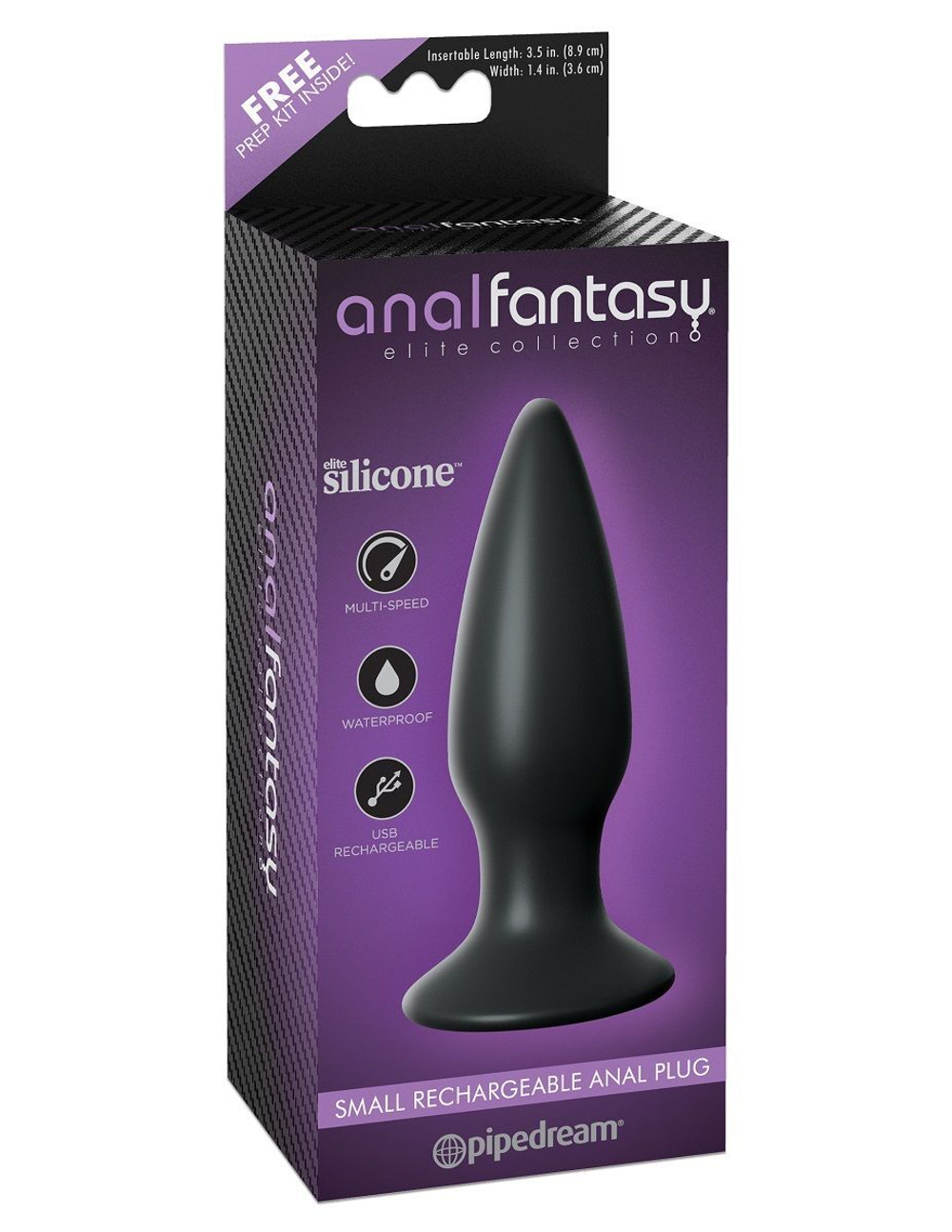 Чёрная малая анальная вибропробка Small Rechargeable Anal Plug - 10,9 см. (Цвет: черный)