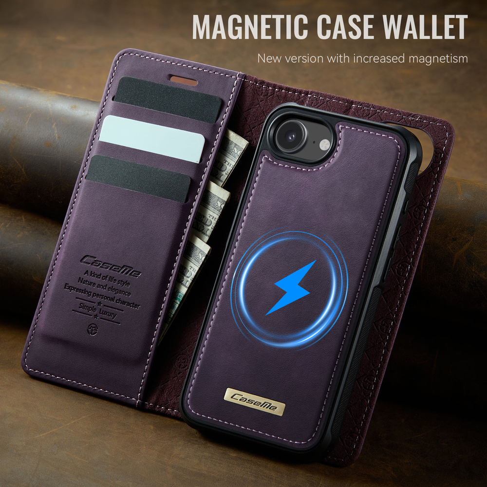 Чехол-кошелек CaseMe 2 in 1 MagSafe iPhone 16E
