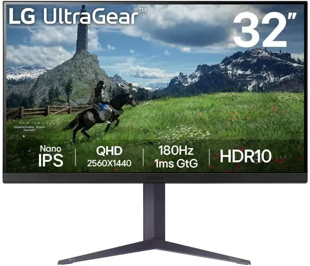 Монитор ЖК LG UltraGear 32GS85Q-B 31.5" Black 1ms HDMI, DisplayPort (32GS85Q-B.ARUZ)