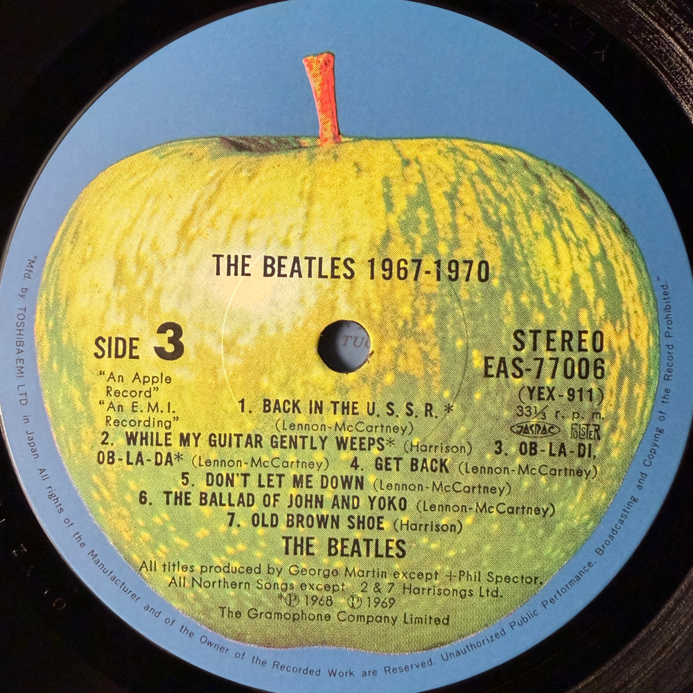 The Beatles ‎– 1967-1970 2LP (Япония 1976г.)