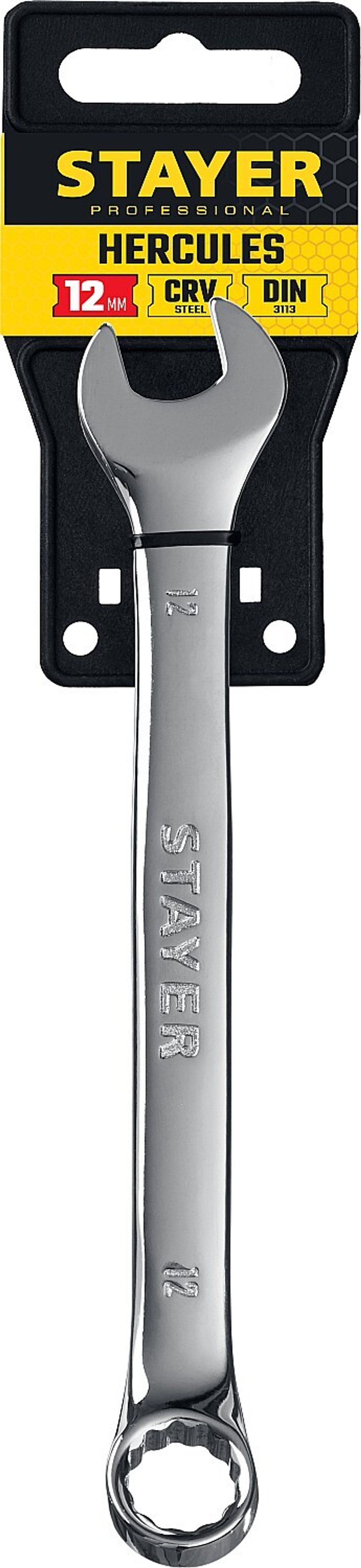 STAYER HERCULES, 12 мм, комбинированный гаечный ключ, Professional (27081-12)