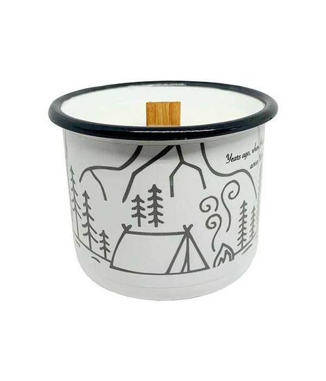 №34 Летний кинотеатр, свеча в кружке с деревянным фитилем Camping mug, Nomkamo