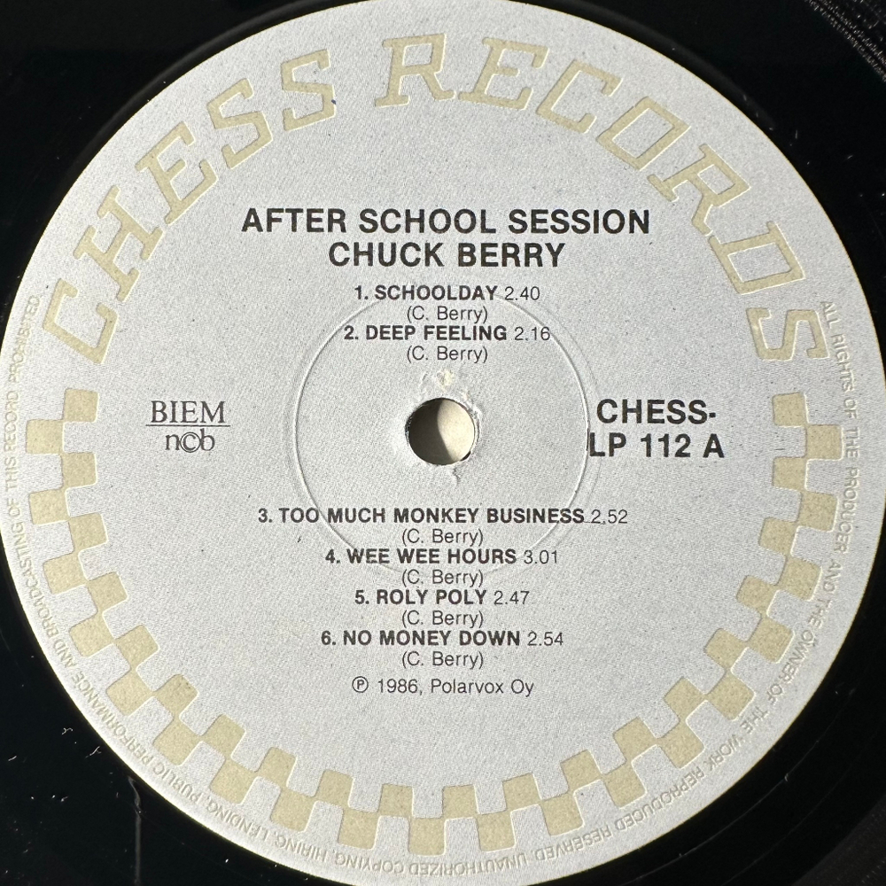 Chuck Berry ‎– After School Session (Финляндия 1986г.)