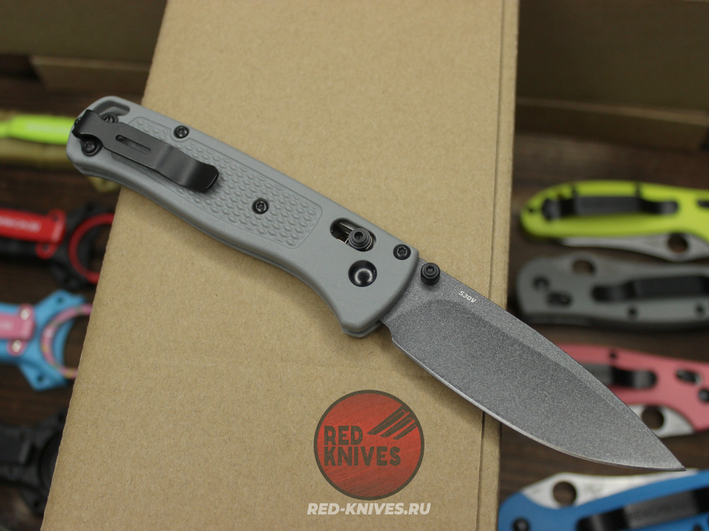Нож Benchmade 535 Bugout Tactical GRAY А+++ - серая рукоять, серый клинок