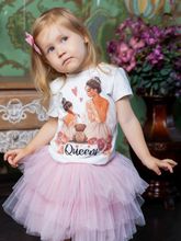 Футболка с принтом "Королевы" шатенки (Family look)