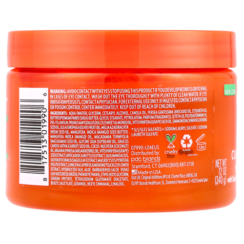 Cantu, Увлажняющий крем для завивки волос с авокадо, 340 г (12 унций)