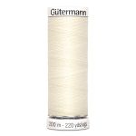 Нитки универсальные Gutermann Sew-all 100 (200 метров), 5 кат. | _001 молочный (сумрачно-белый)