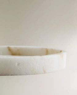ZARA HOME ПОДНОС ДЛЯ ВАННОЙ С МРАМОРНЫМ УЗОРОМ, ЭКРЮ