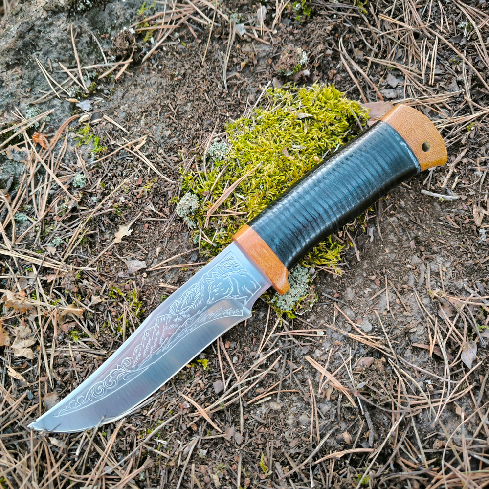 Нож НС-52 Кабан (ЭИ-107) гравировка (Златоуст)