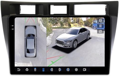 Магнитола для Toyota Mark II 110, Verossa 2000-2004 (вниз) - FarCar BX9-360-9110 монитор 9.5" 2K QLED на Android 13, Быстрая, CarPlay, 4G SIM-слот, 4 камеры в комплекте