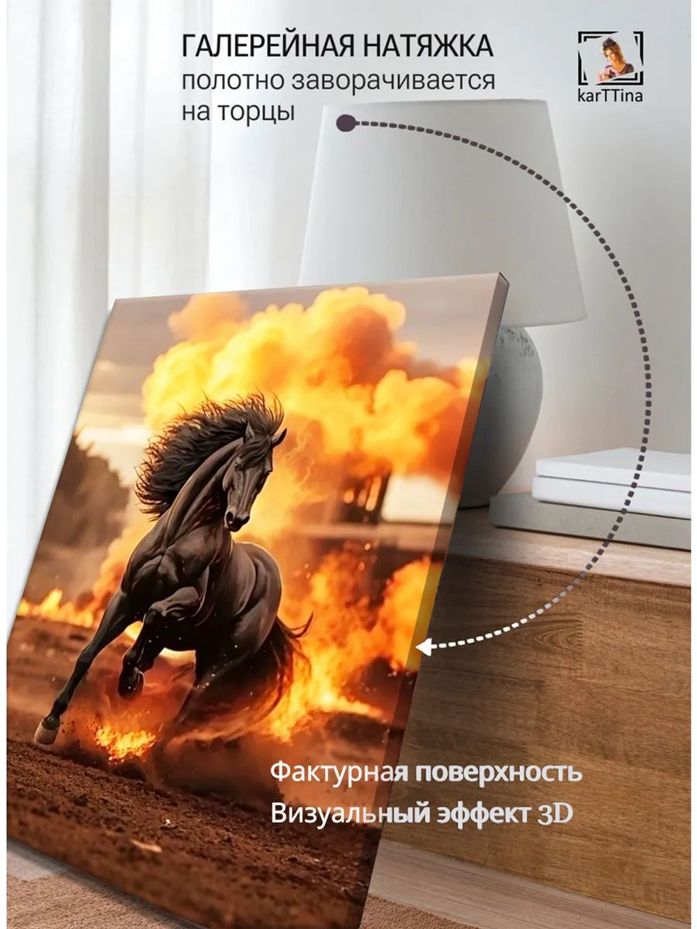 Картина "Гроза и мощь", галерейная 50х70см 1шт.