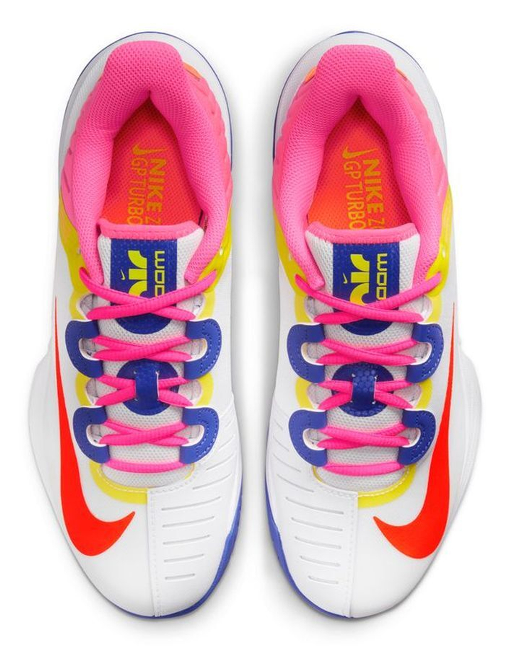 Женские Кроссовки теннисные Nike Air Zoom GP Turbo Osaka W - white/hyper pink/opti yellow/hyper crimson
