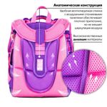 Ранец BRAUBERG PREMIUM, 2 отделения, с брелком, "Shining girl", 38х29х16 см, 270592