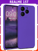 Мягкий Soft Touch чехол из силикона для REALME 15T с бархатной подкладкой