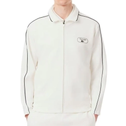 Мужская теннисная кофта Lacoste Tennis Heritage Zipped Badge Accent - white/navy blue
