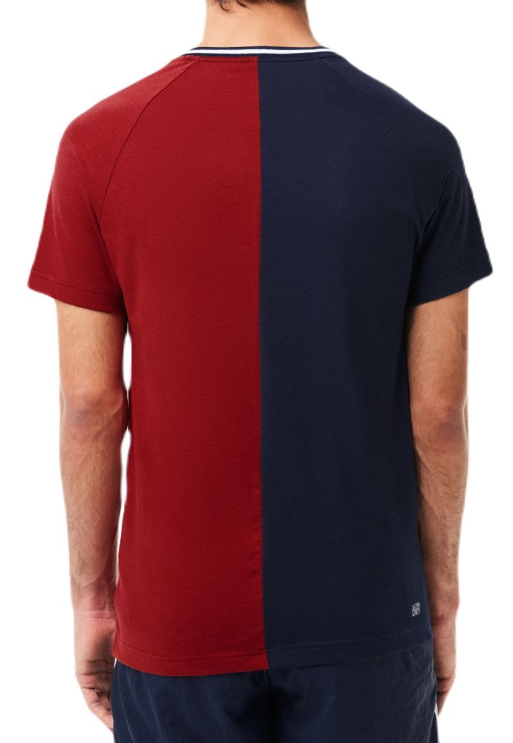 Мужская теннисная футболка Lacoste Sport x Daniil Medvedev Ultra-Dry Tennis T-Shirt - navy blue/bordeaux