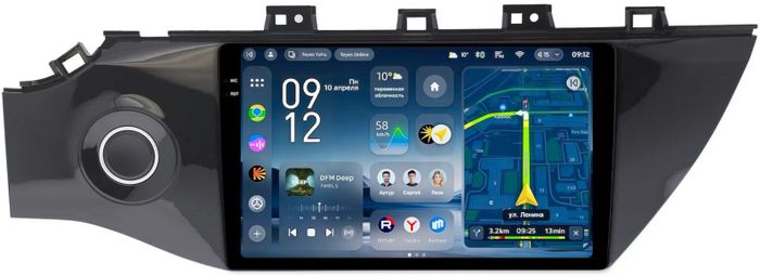 Магнитола для KIA Rio 4, Rio X-Line 2017-2020 (рамка с кнопкой) - Teyes CC4-PRO монитор 9.5" 2K QLED на Android 13, Быстрейшая, Snapdragon 778G, ИИ, CarPlay, DSP, 4G SIM-слот
