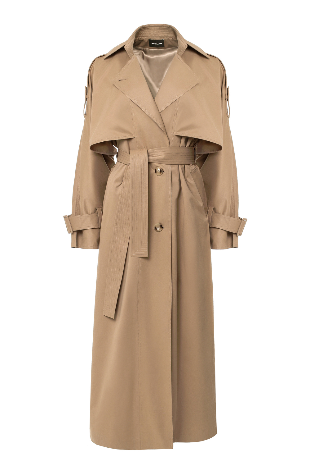 "Trench cape" Тренч-кейп в пол из хлопка.