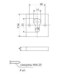 Накладка цилиндровая APECS DP-C-20-INOX
