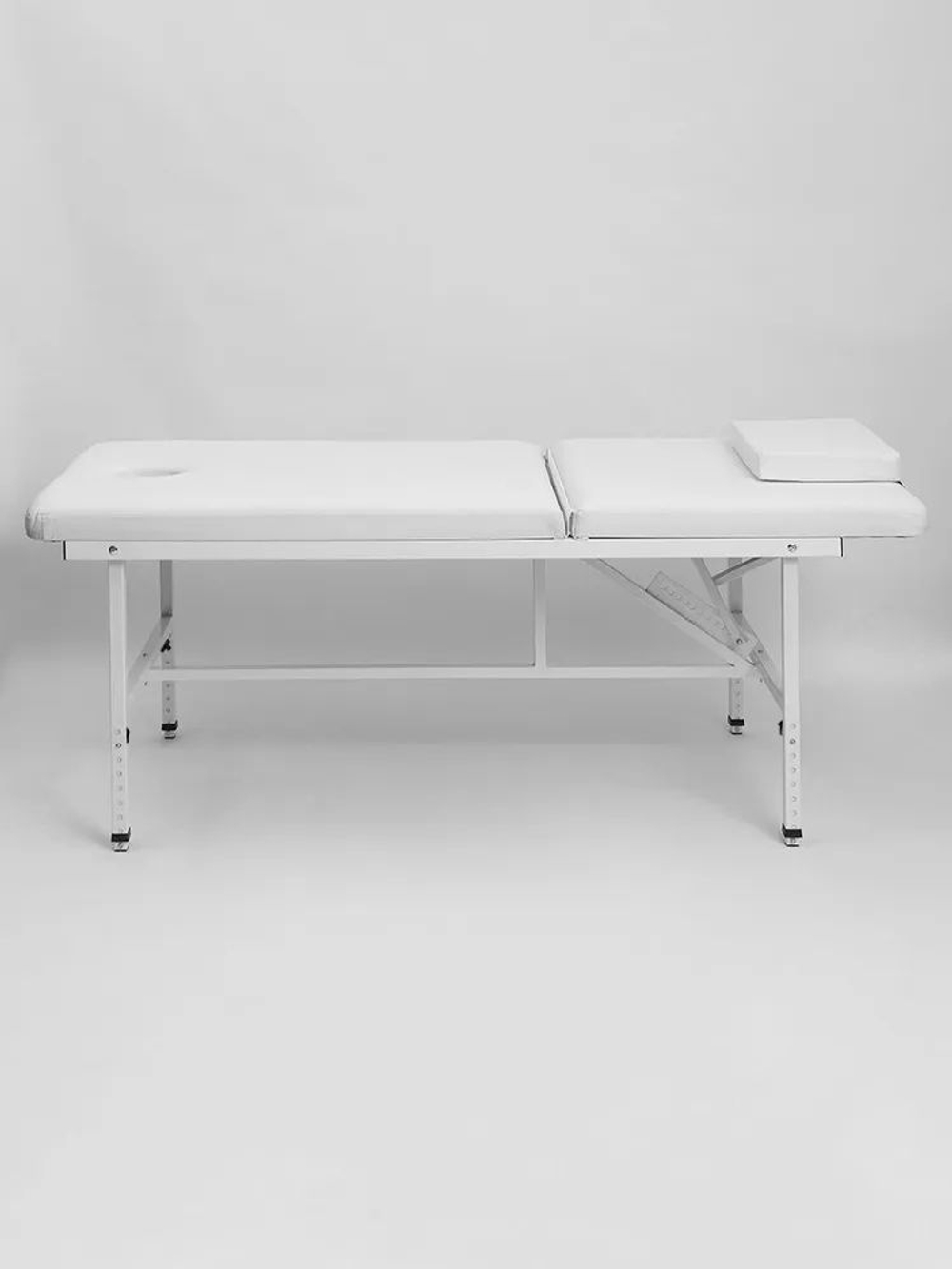 Массажный стол стационарный Massagecomplekt, с регулировкой высоты и вырезом для лица, 190/70, черный