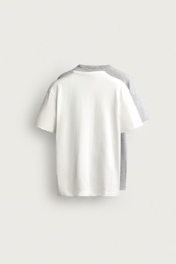 ZARA - FRUIT OF THE LOOM™ НАБОР ИЗ 2 ФУТБОЛКОК С ВЫШИВКОЙ, БЕЛЫЙ