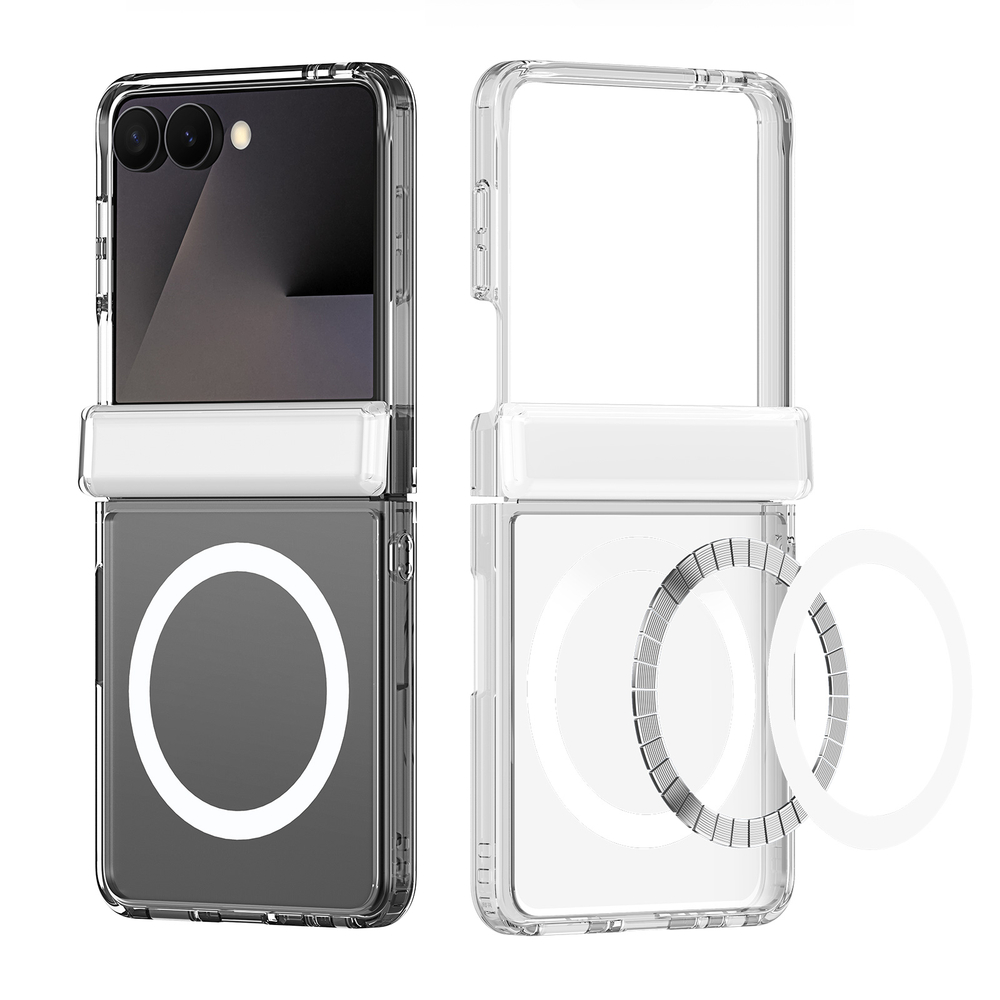 Прозрачный усиленный чехол с MagSafe для Samsung Galaxy Z Flip 8, серия Clin Mag Series от Dux Ducis