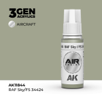 Акриловая краска AK Interactive RAF Sky / FS 34424 3GEN AIR, 18мл