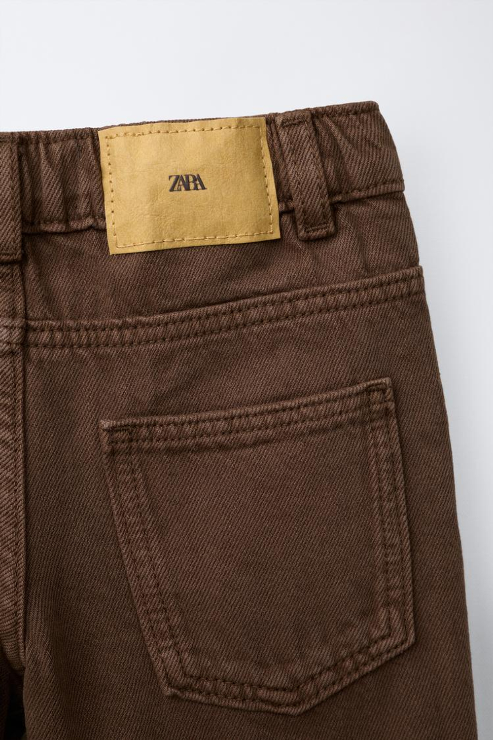 ZARA БРЮКИ С ОТВОРОТАМИ, КОРИЧНЕВЫЙ
