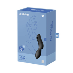 Вакуумно-клиторальный вибромассажер Satisfyer Curvy Trinity 2, черный