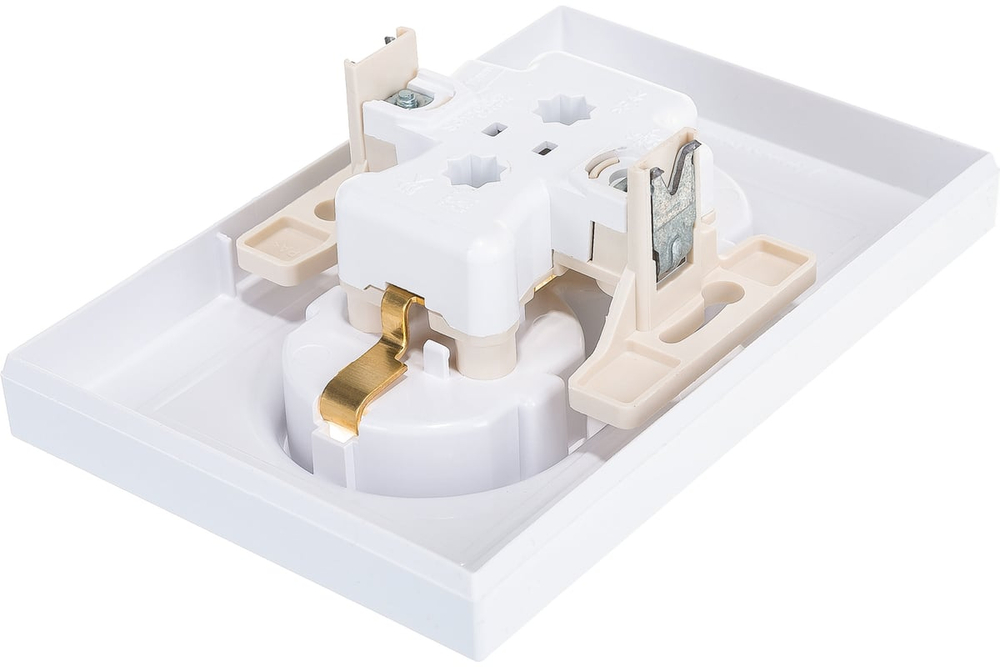 Розетка Systeme Electric 2-м ATLAS DESIGN с заземлением, 16А, в сборе, белая ATN000124 1240135