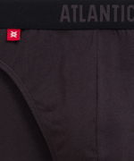 Мужские трусы слипы спорт Atlantic, набор 3 шт., хлопок, темно-голубые + темно-синие + эспрессо, 3MP-094