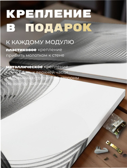 Картина Бирюзовая гармония модульная 50x70см 3шт.