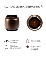 Комплект вентиляции: Вентиляционный выход изолированный D125/160 утепленный высота H=500 мм, проходной элемент PROF-21 для металлопрофиля кровельного профнастила С21, колпак вентиляционный D160 мм, переход на канализационную трубу D110 с вентиляционного выхода 125/160 без уплотнения