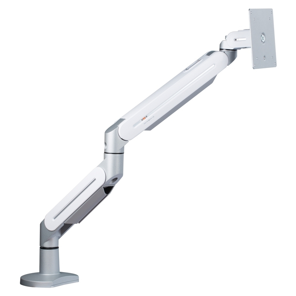 ErgoFount DFS-102C Настольное крепление для монитора диагональю до 27'' с двухколенным вылетом, газово-пружинным амортизатором и зажимом к столу типа "С". Цвет - серебристый