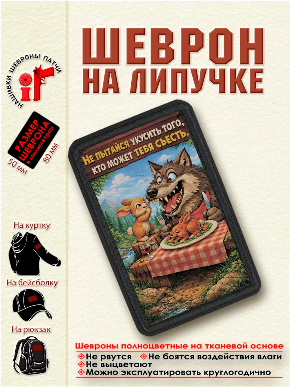 Шеврон на липучке Не пытайся укусить того, кто может тебя...
