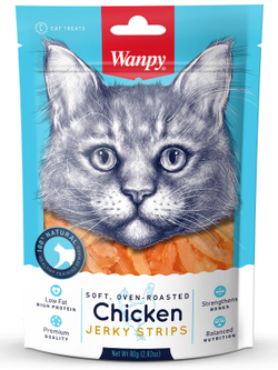 Wanpy Cat Лакомство для кошек «мягкая вяленая соломка» из курицы 80 г