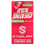 SteelFit, Creatine On-The-Go™, жевательные таблетки с моногидратом креатина, со вкусом сочного арбуза, 12 упаковок по 22 г (0,8 унции)