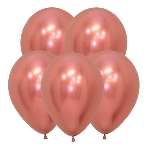 S 12" Зеркальные Рефлекс Розовое золото / Reflex Rose Gold/ 50 шт.