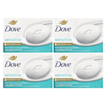 Dove, кусковое мыло, для чувствительной кожи, без отдушки, 4 шт. по 106 г (3,75 унции)