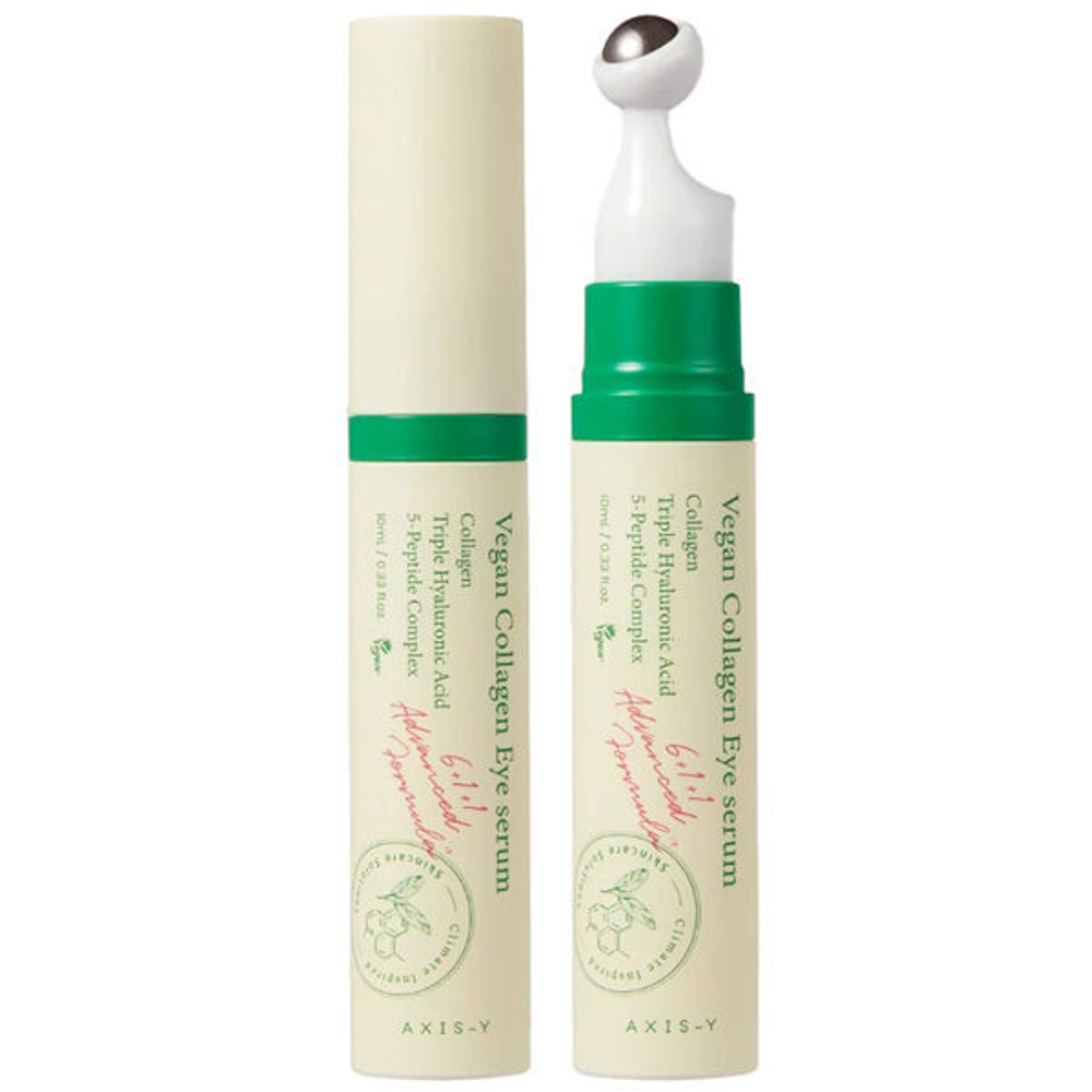 Пептидная сыворотка для век с массажным аппликатором AXIS-Y Vegan Collagen Eye Serum, 10мл