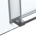 Душевой уголок Vincea Комо Софт (Como Soft) VSR-1CS1011CLGM, 1100*1000, вороненая сталь, стекло прозрачное