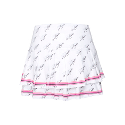 Женская теннисная юбка Lucky in Love Signature Pleat Tier Skirt Women - White, Multicoloured
