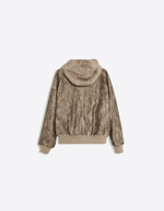Мужская двусторонняя куртка из искусственного меха с капюшоном - BERSHKA