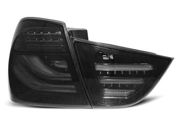 Задние фонари Bmw 3 E90 smoke black led bar