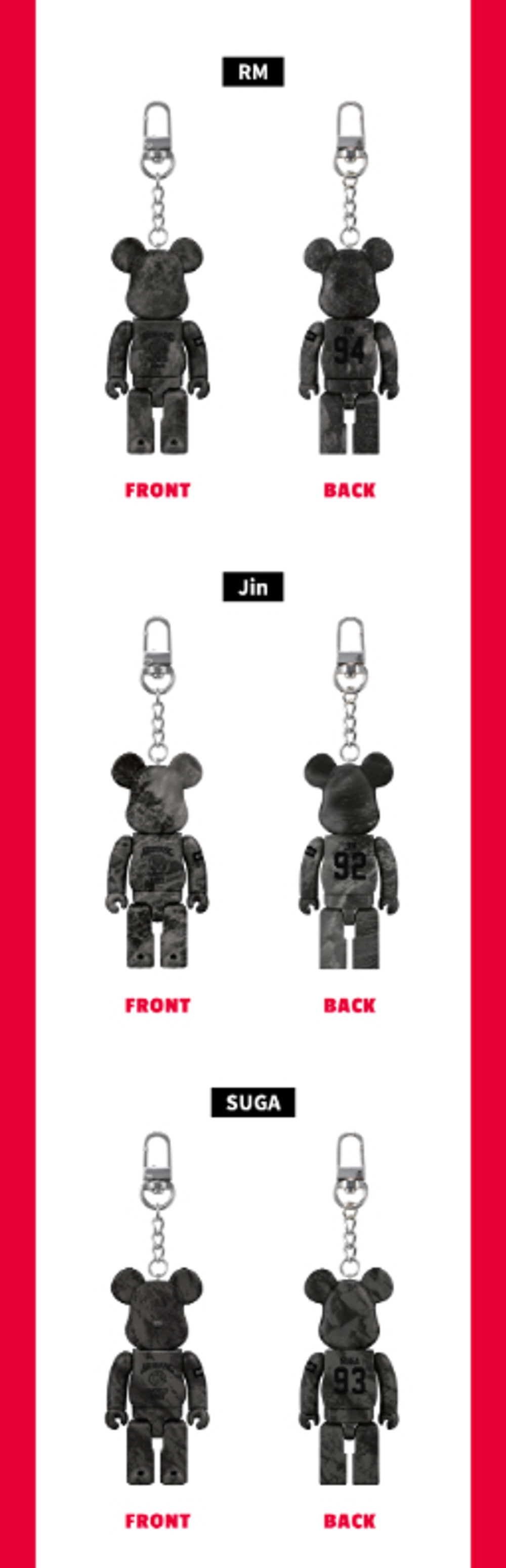 [Мерч] BTS × BE@RBRICK 100% (MEDICOM TOY) - KEYRING