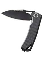 Нож складной GhostBlade Polter, сталь D2, 58-62 HRC, Spear-point, рукоять G10 чёрная, замок Liner lock, флиппер, 107 г